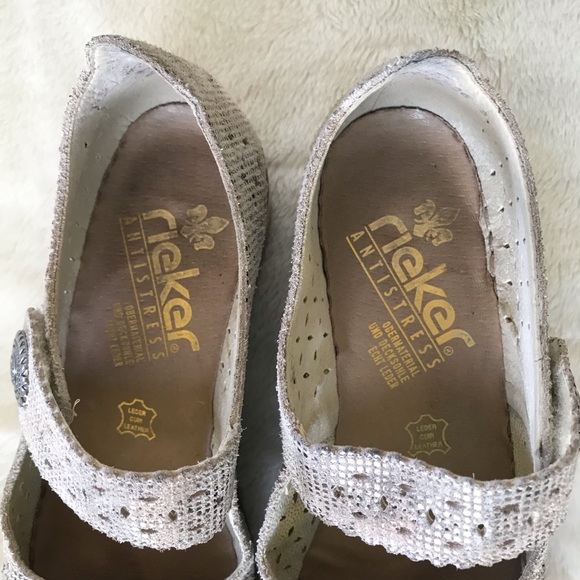 Rieker Antistress Mary Jane Leather Shoes Size 9 - Picture 4 of 10